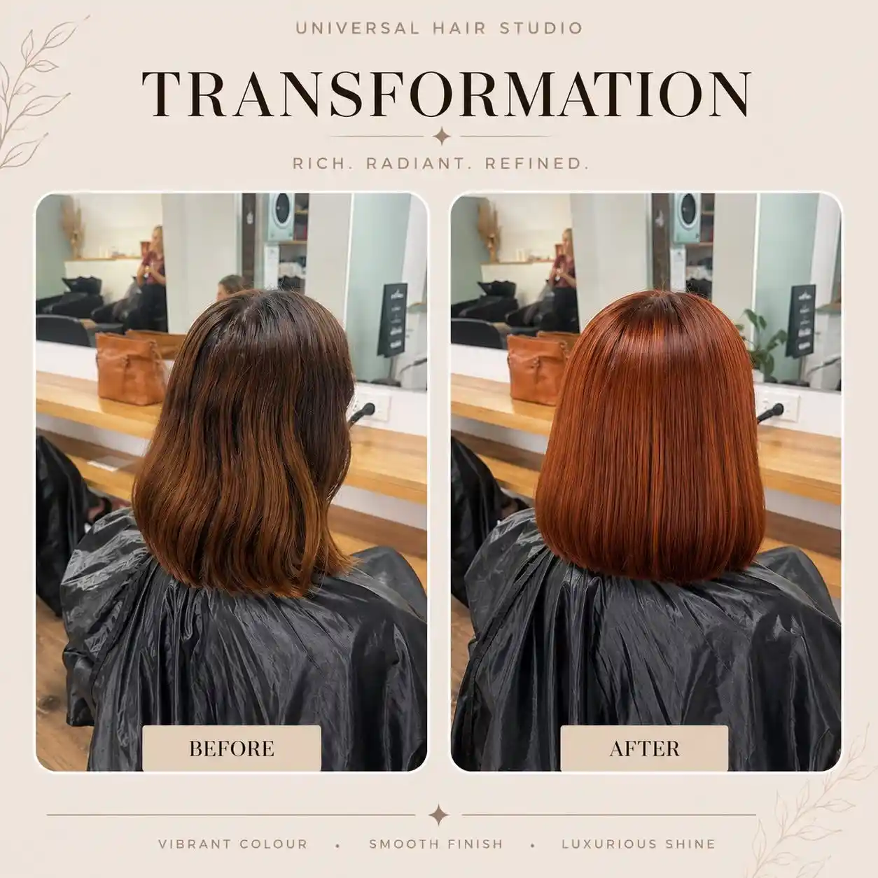 transformation hair colouring